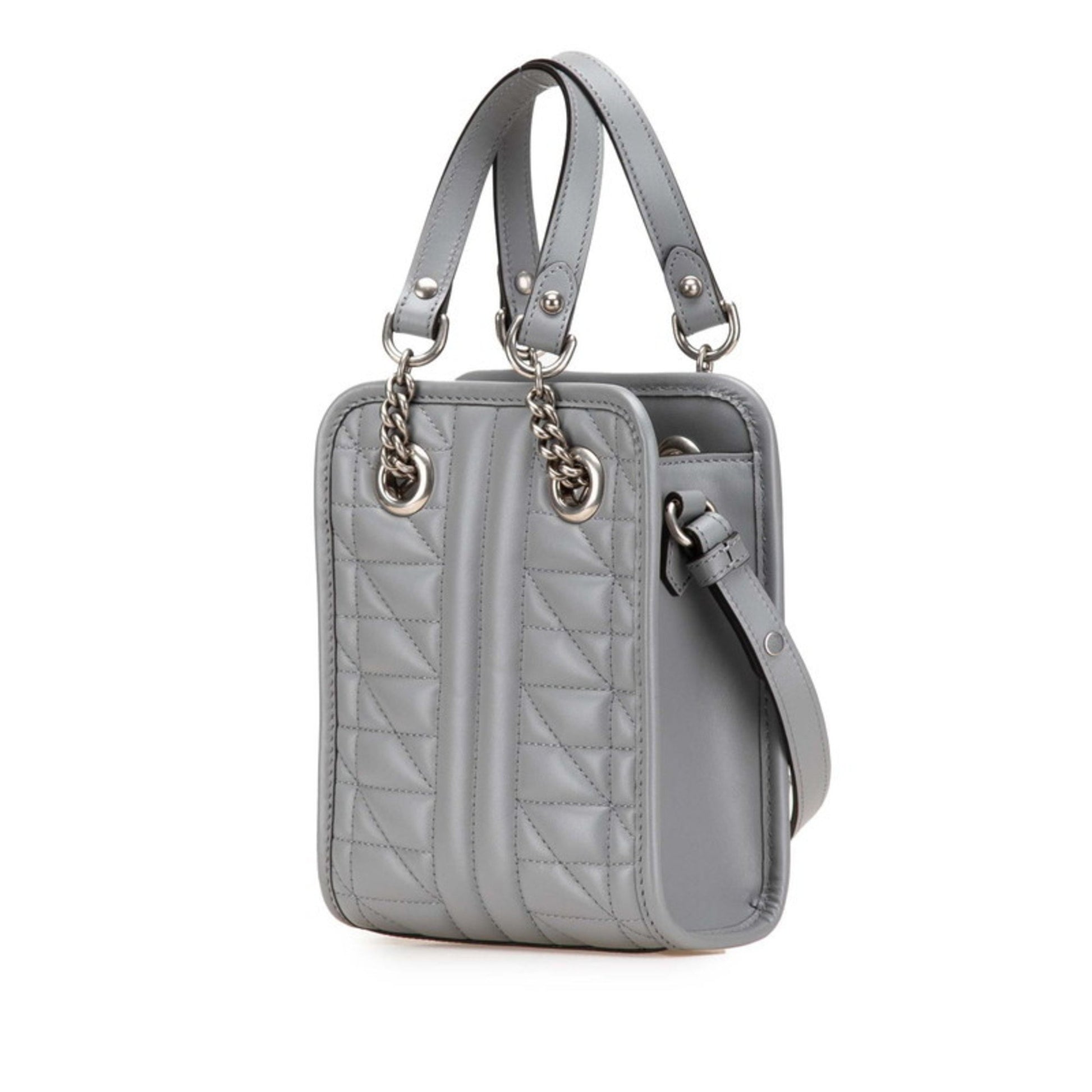 Gucci GG Marmont, Grey, Leather, handbag
