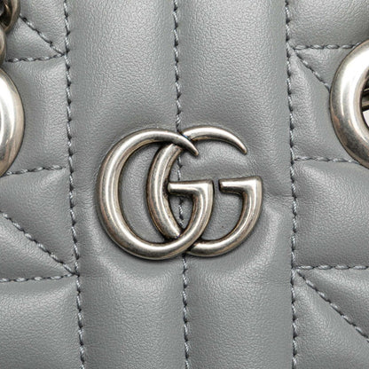 Gucci GG Marmont, Grey, Leather, handbag