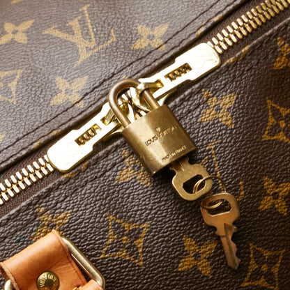 Louis Vuitton Keepall Bandoulière 60, Brown, Canvas, travel