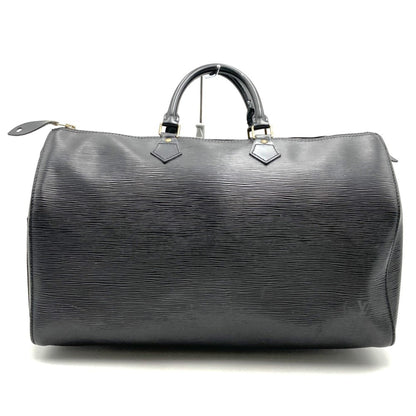 Louis Vuitton Speedy 40, Black, Leather, handbag