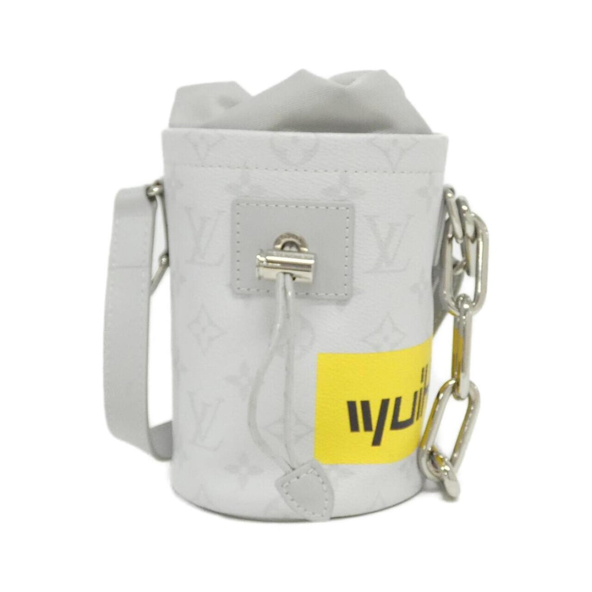 Louis Vuitton Chalk Nano, White, Canvas, shoulder