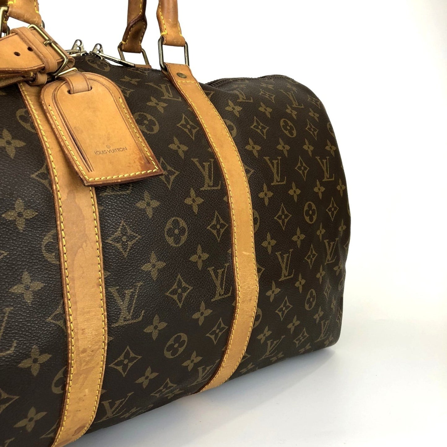 Louis Vuitton Keepall 50, Brown, Canvas, travel