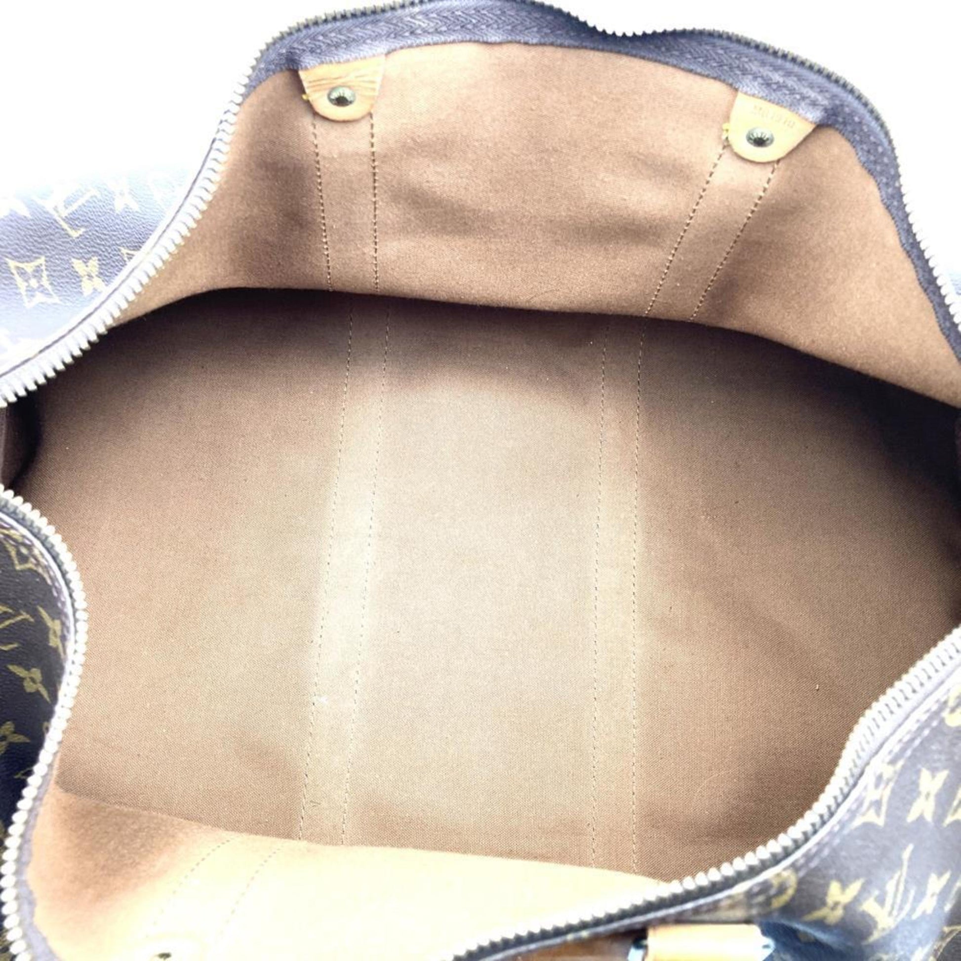 Louis Vuitton Keepall 50, Brown, Canvas, travel