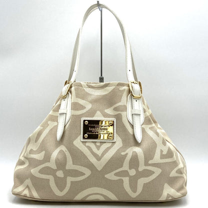 Louis Vuitton Tahitienne, Beige, "CANVAS, LEATHER", tote