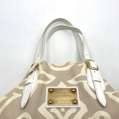 Louis Vuitton Tahitienne, Beige, "CANVAS, LEATHER", tote