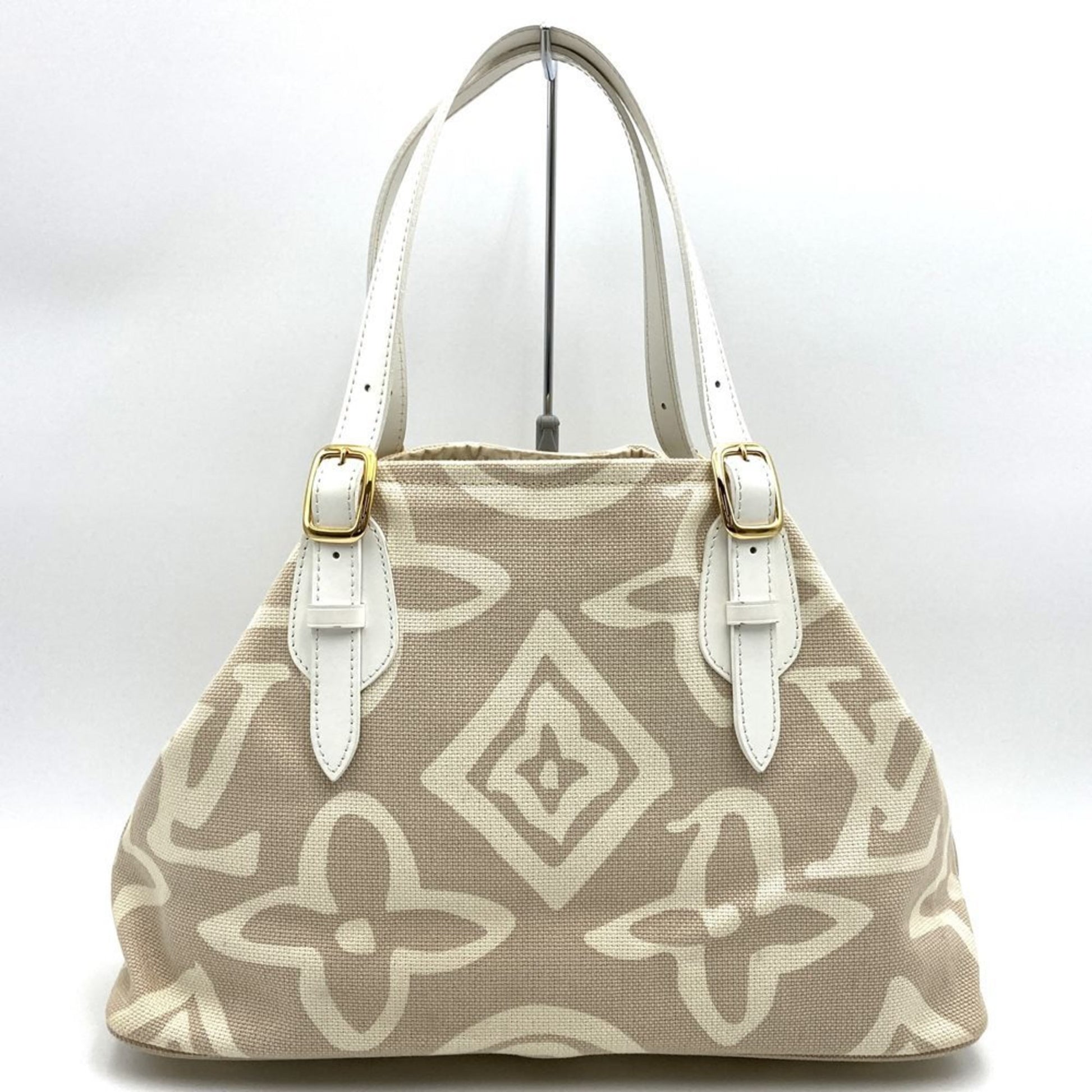Louis Vuitton Tahitienne, Beige, "CANVAS, LEATHER", tote