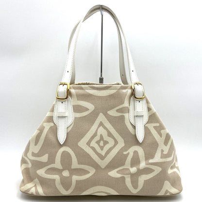 Louis Vuitton Tahitienne, Beige, "CANVAS, LEATHER", tote