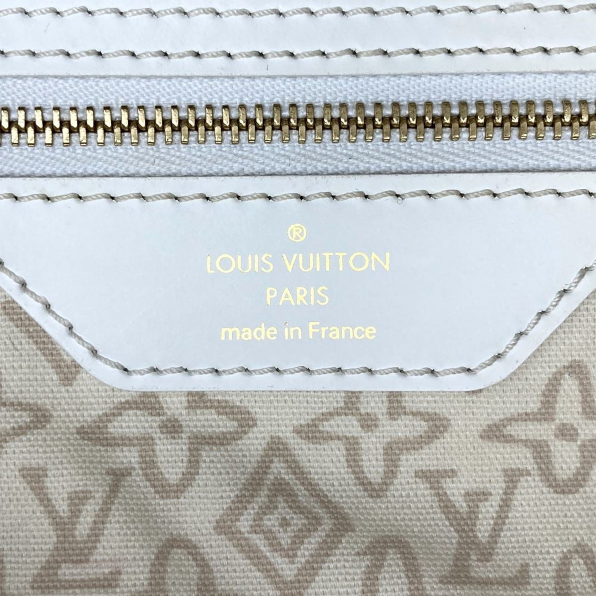 Louis Vuitton Tahitienne, Beige, "CANVAS, LEATHER", tote