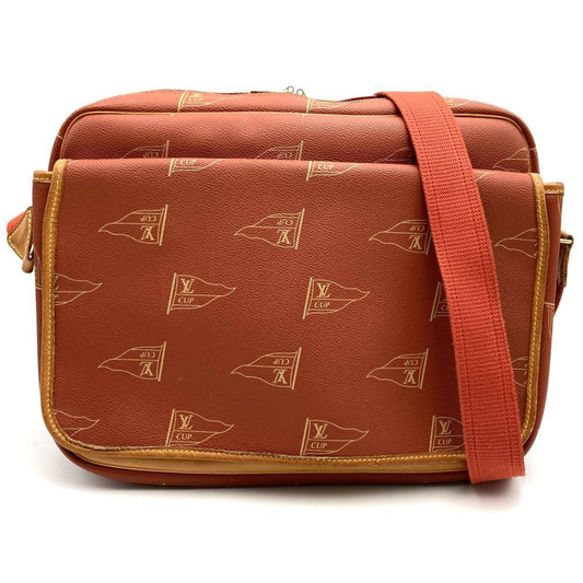 Louis Vuitton Messenger, Orange, Canvas, shoulder