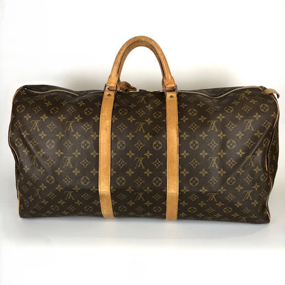 Louis Vuitton Keepall 60, Brown, Canvas, travel