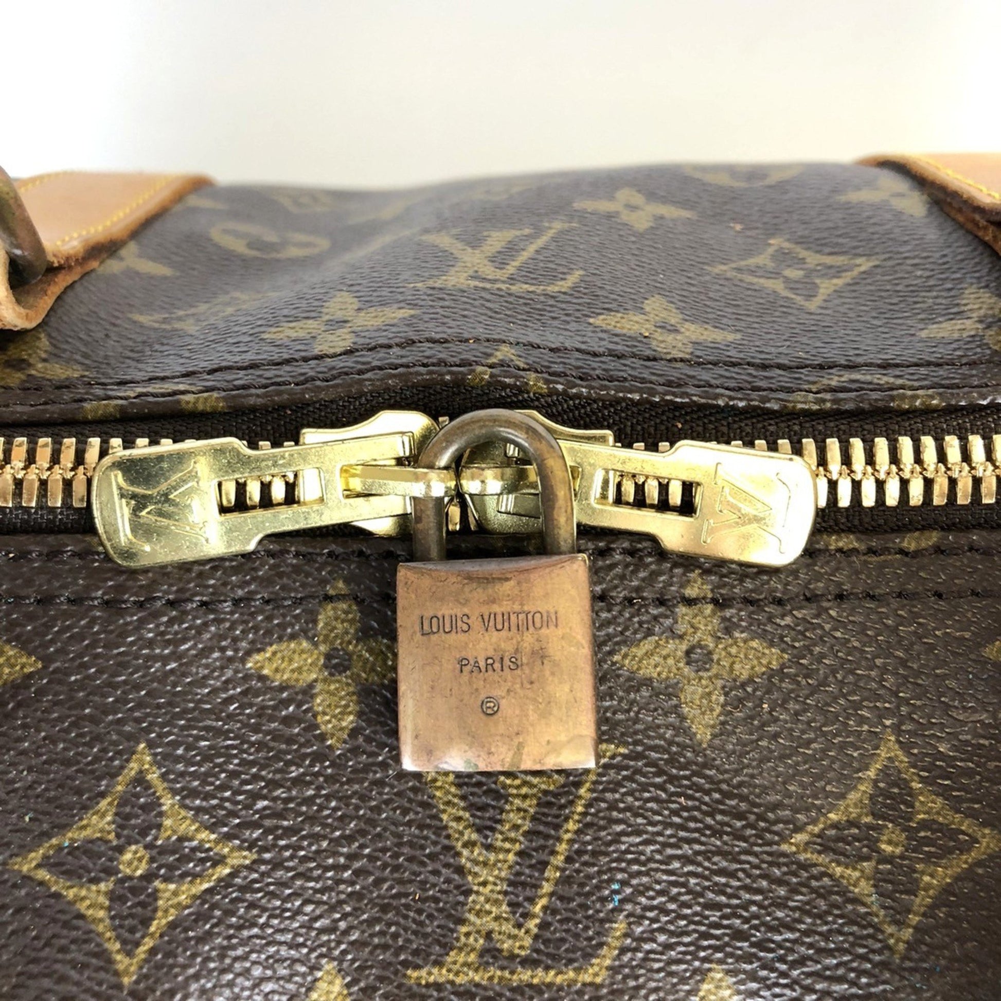 Louis Vuitton Keepall 60, Brown, Canvas, travel