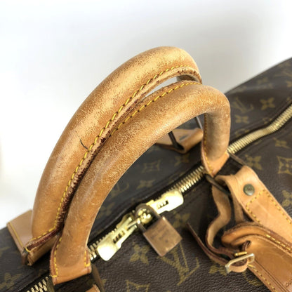 Louis Vuitton Keepall 60, Brown, Canvas, travel