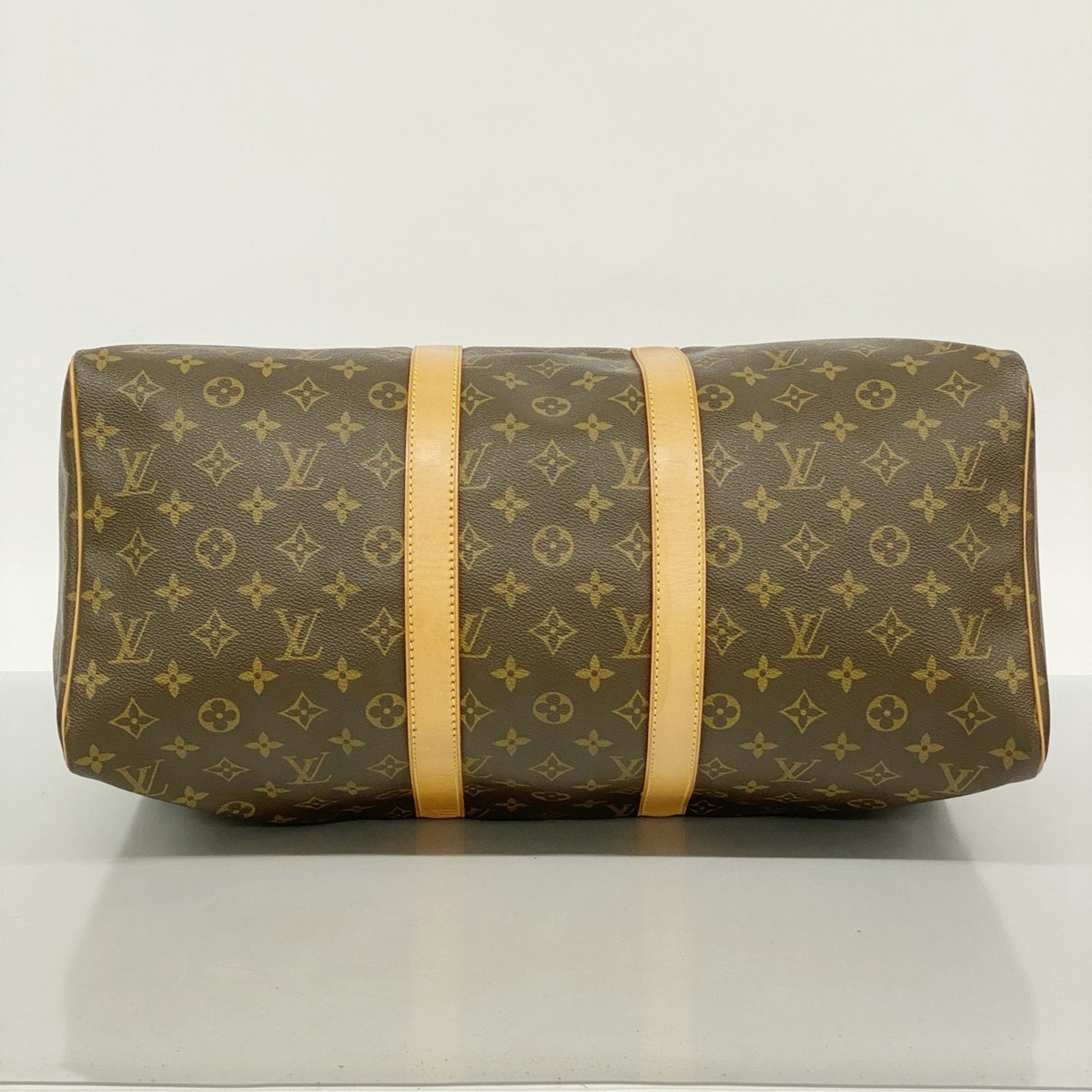 Louis Vuitton Keepall 45, Brown, Canvas, shoulder