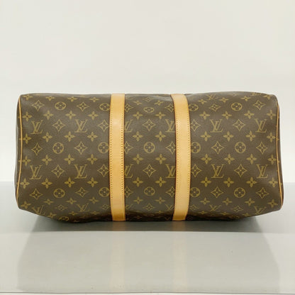 Louis Vuitton Keepall 45, Brown, Canvas, shoulder