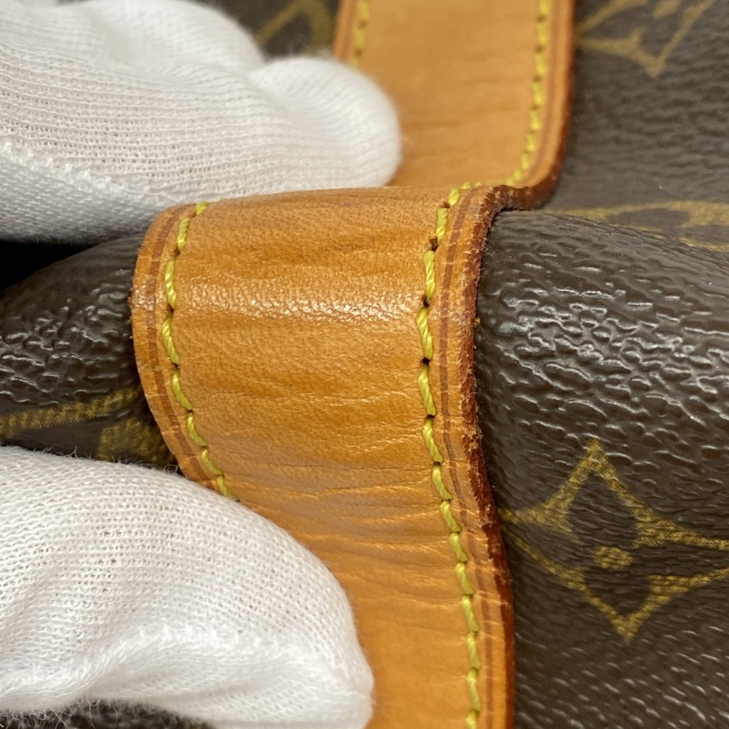 Louis Vuitton Keepall 45, Brown, Canvas, shoulder