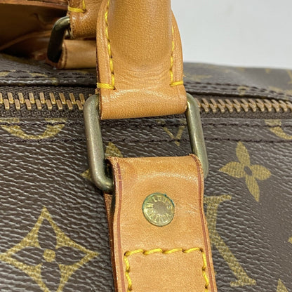 Louis Vuitton Keepall Bandoulière 55, Brown, Canvas, travel