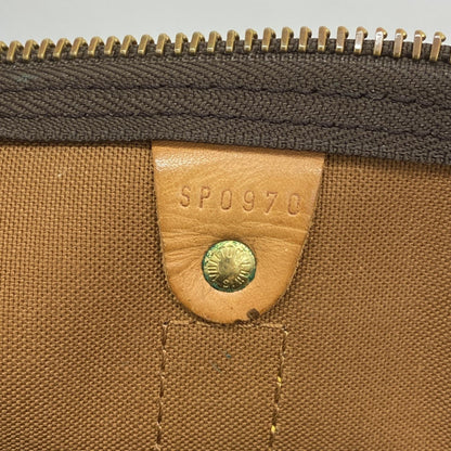 Louis Vuitton Keepall Bandoulière 55, Brown, Canvas, travel