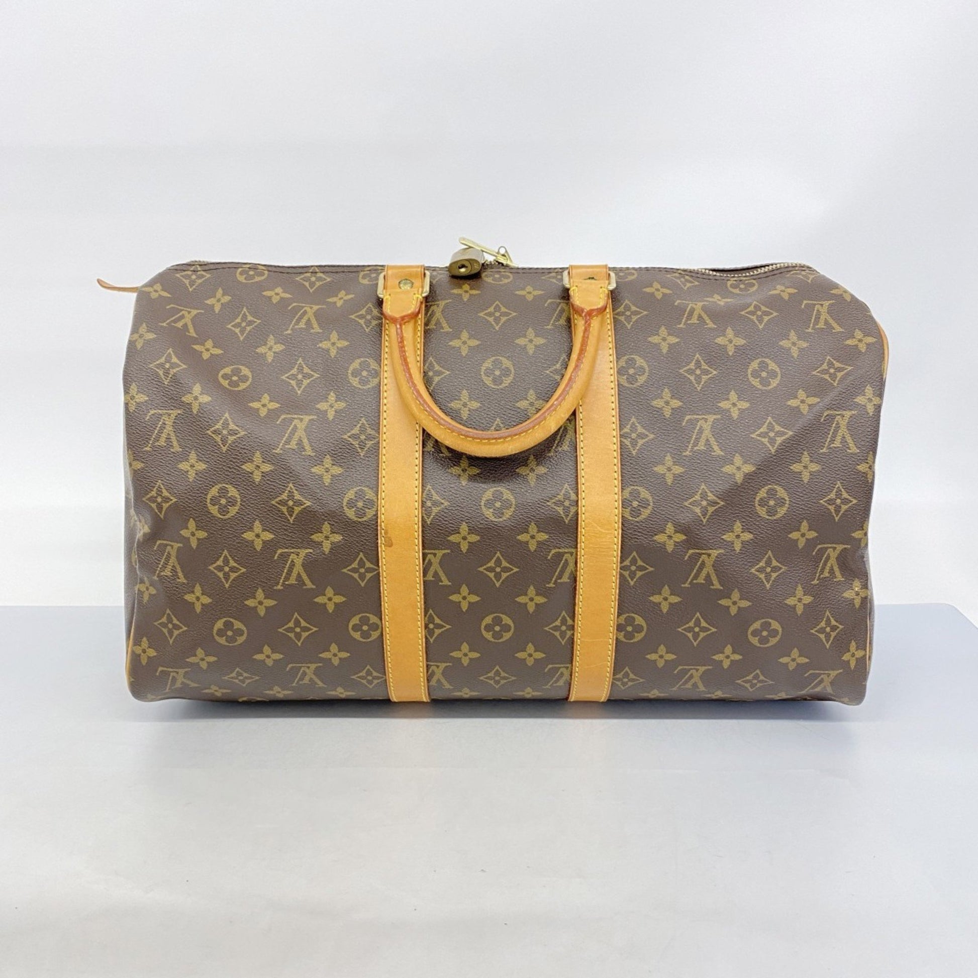 Louis Vuitton Keepall 45, Brown, Canvas, travel