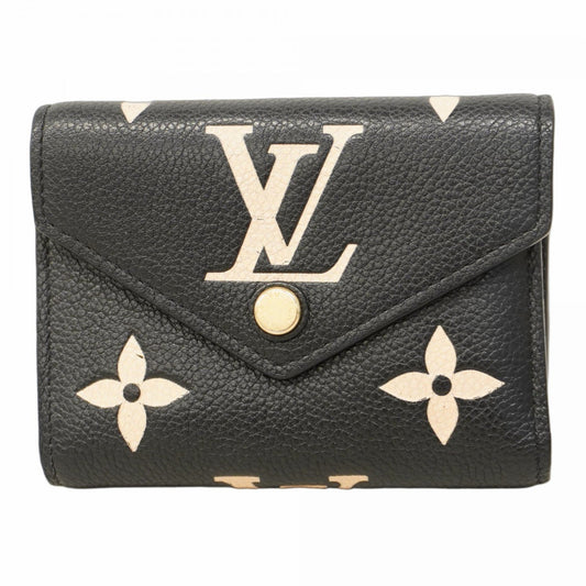 Louis Vuitton Victorine, Black, Leather, wallet