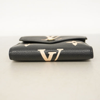 Louis Vuitton Victorine, Black, Leather, wallet