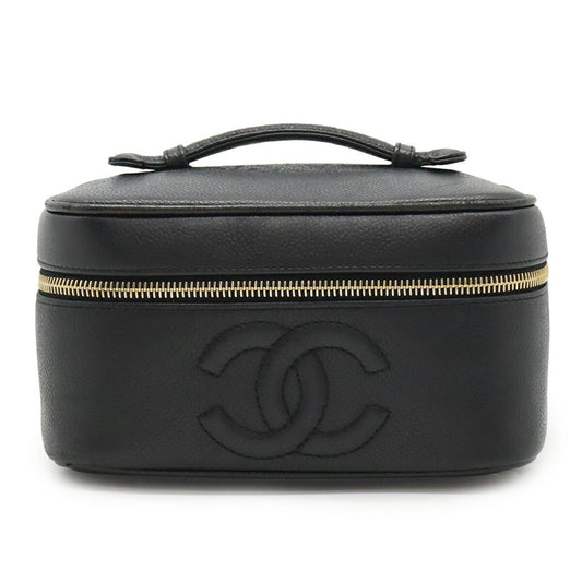 Chanel Vanity vertical, Black, Leather, handbag