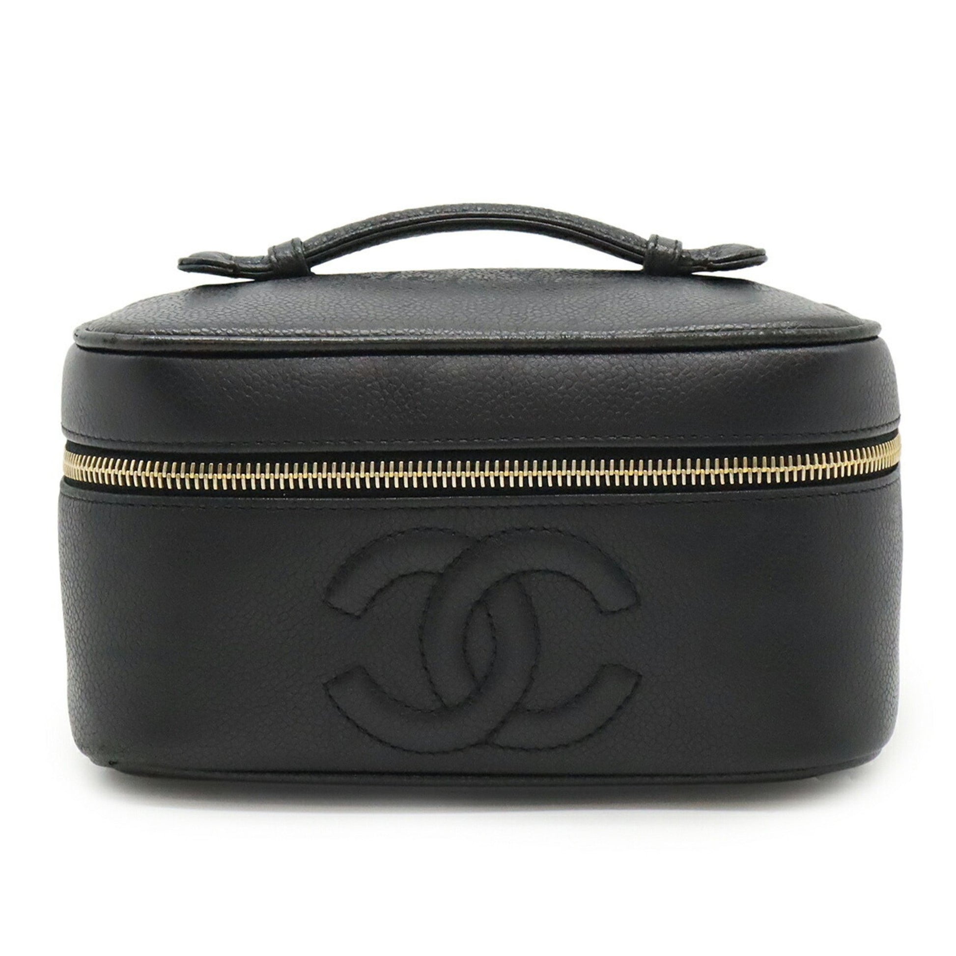 Chanel Vanity vertical, Black, Leather, handbag