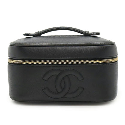 Chanel Vanity vertical, Black, Leather, handbag