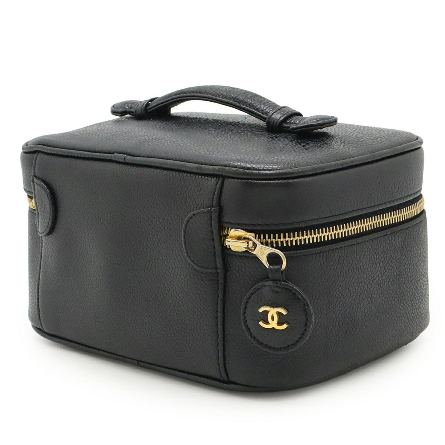 Chanel Vanity vertical, Black, Leather, handbag