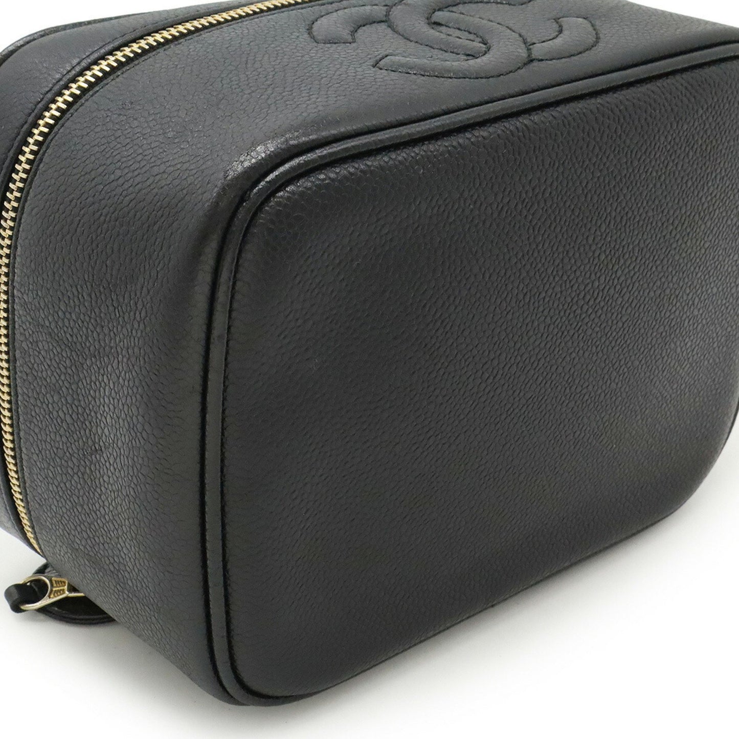 Chanel Vanity vertical, Black, Leather, handbag