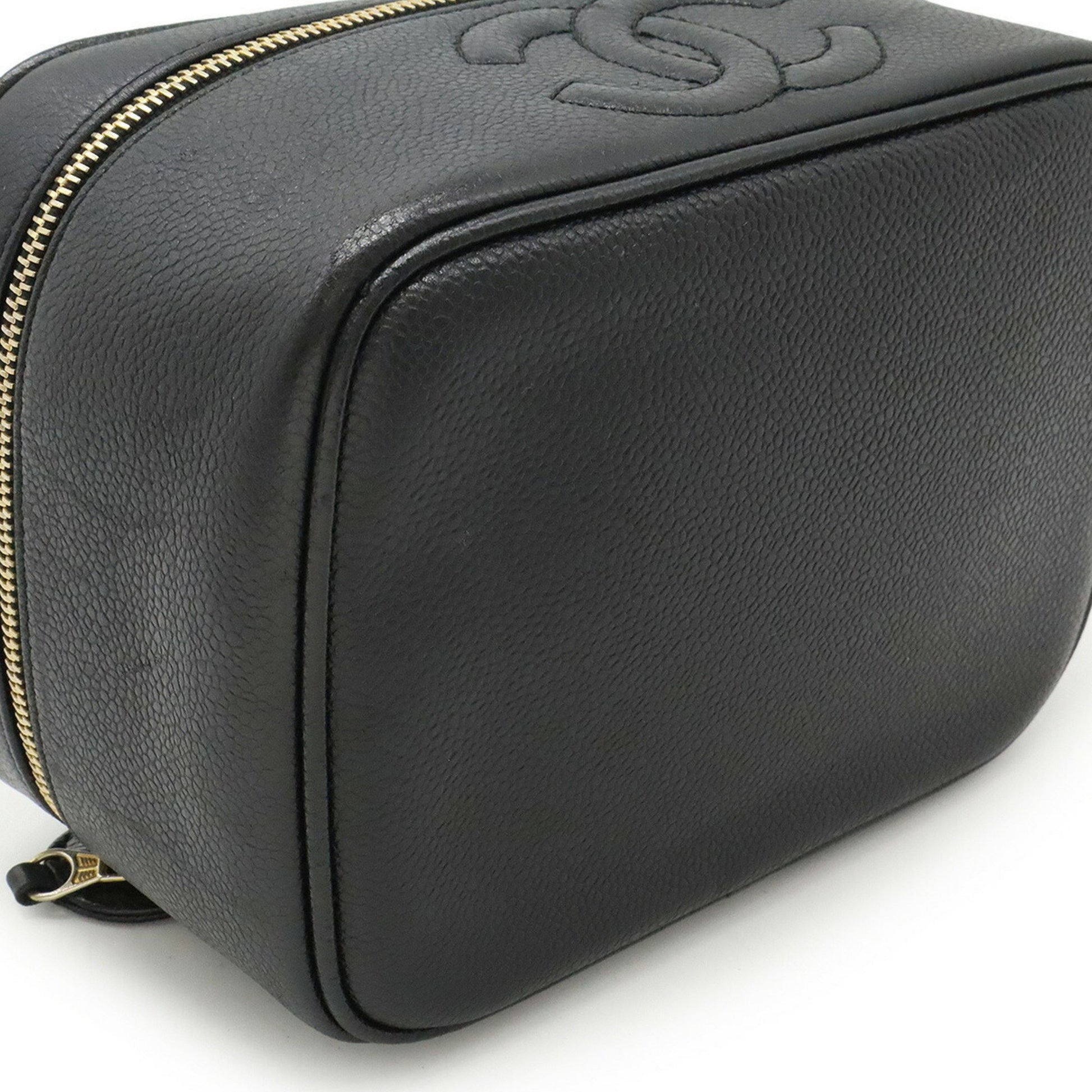 Chanel Vanity vertical, Black, Leather, handbag