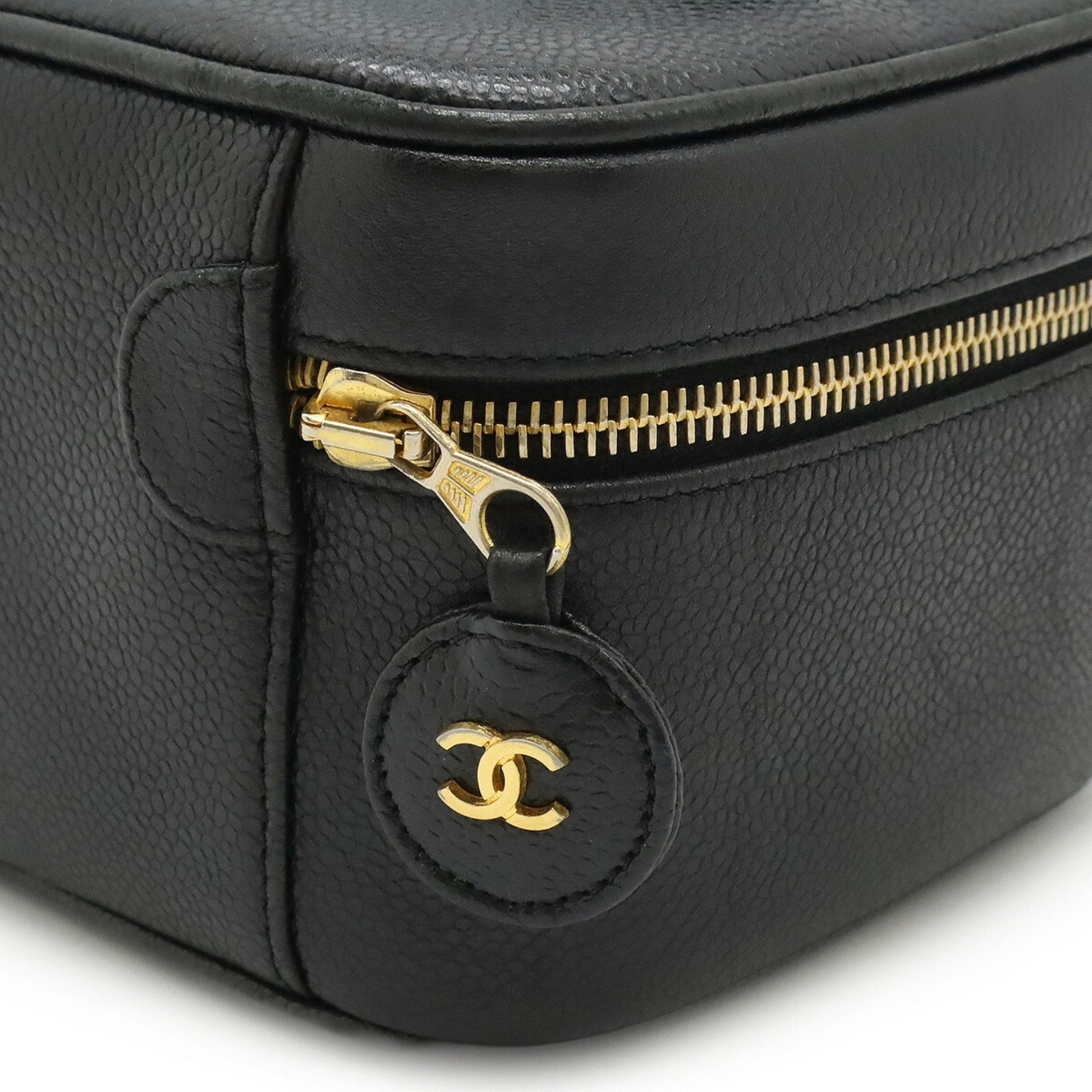 Chanel Vanity vertical, Black, Leather, handbag