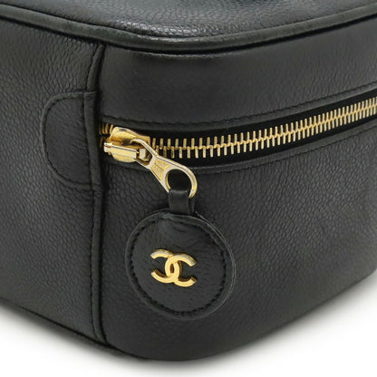 Chanel Vanity vertical, Black, Leather, handbag