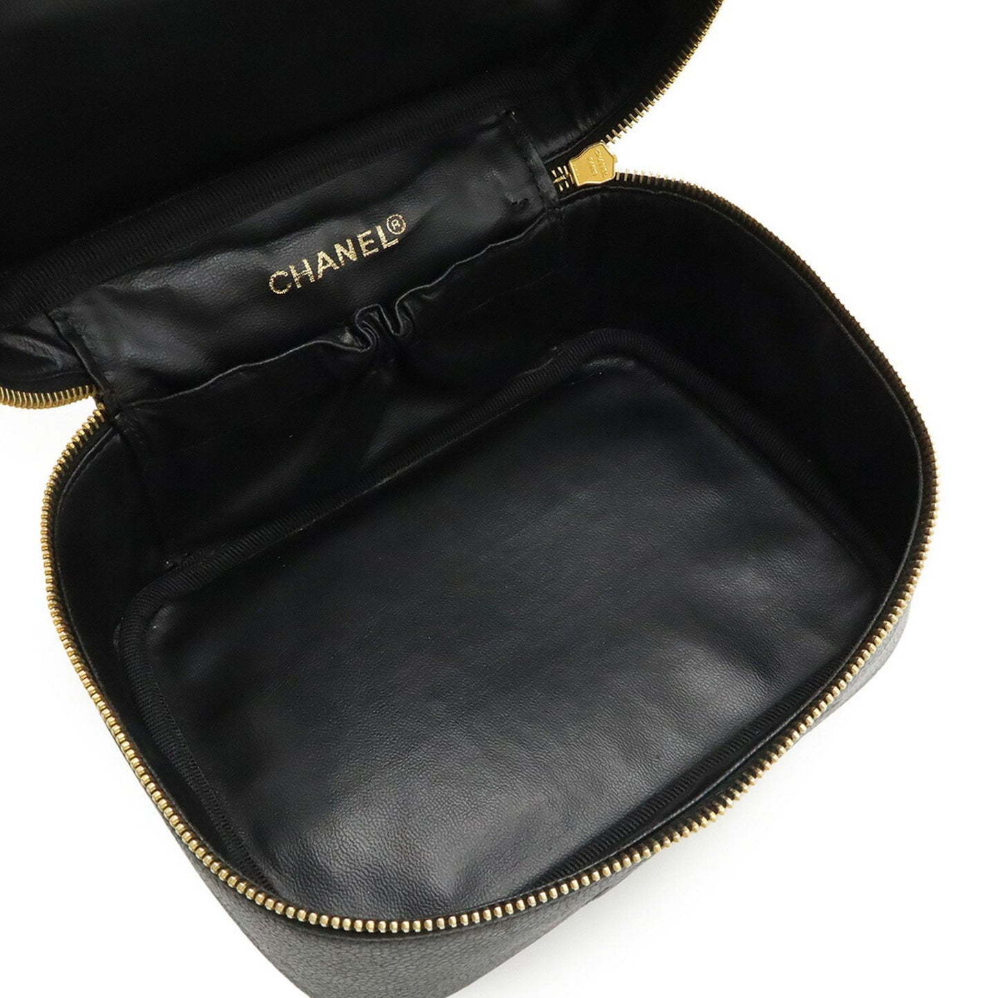 Chanel Vanity vertical, Black, Leather, handbag