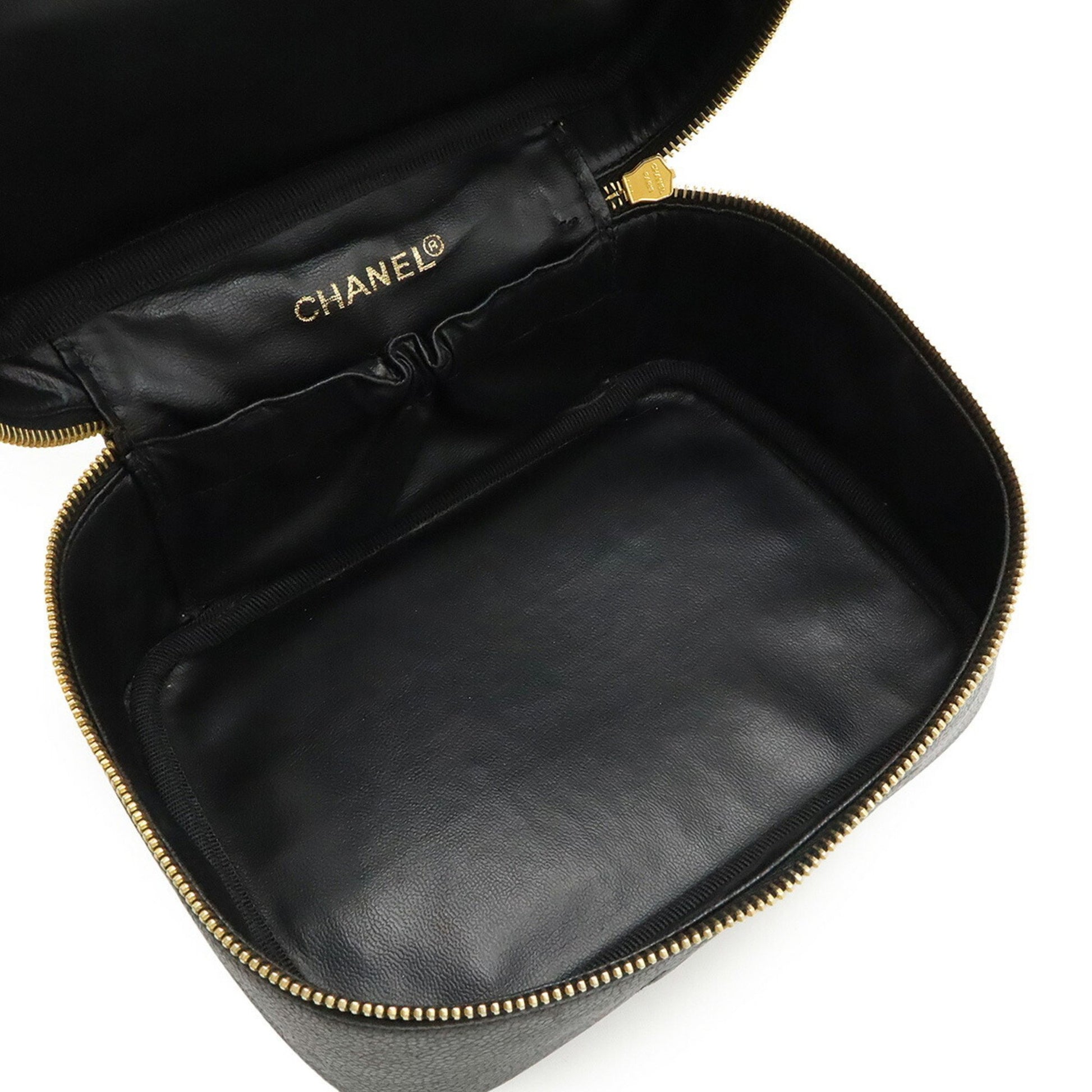 Chanel Vanity vertical, Black, Leather, handbag