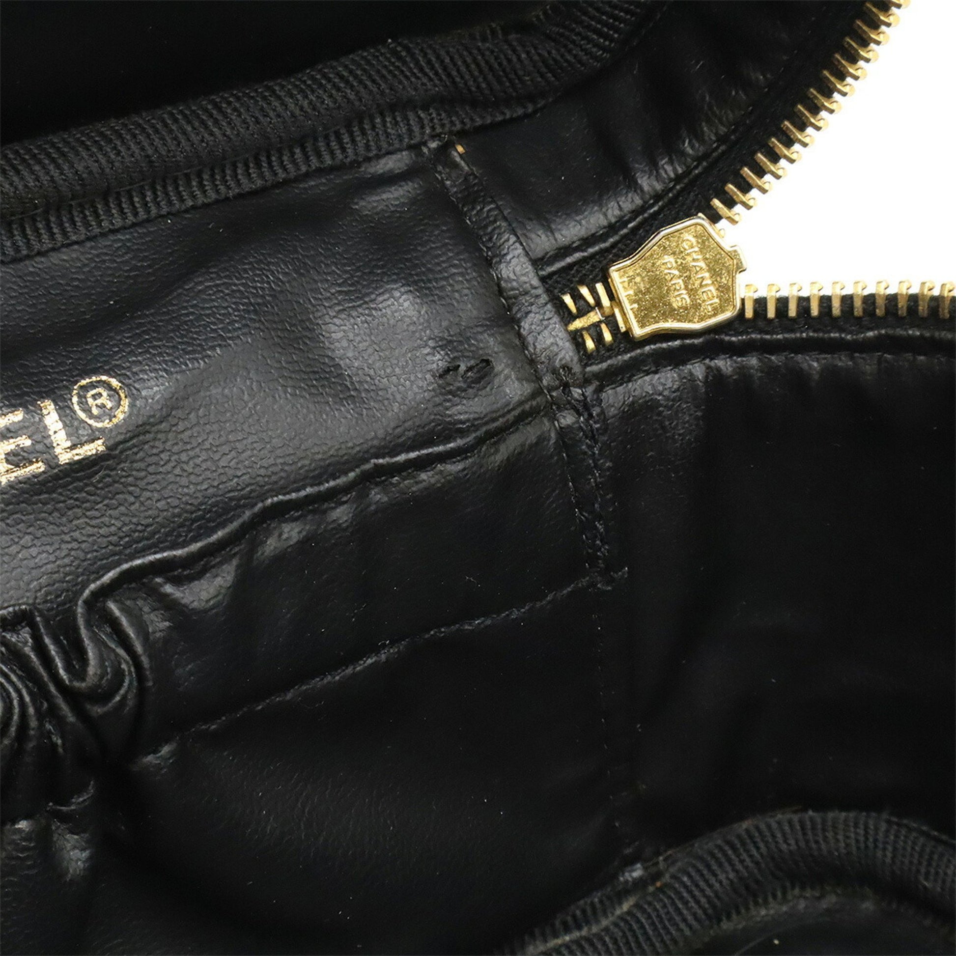 Chanel Vanity vertical, Black, Leather, handbag
