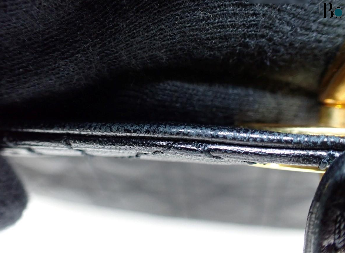 Christian Dior Vintage Trotter Pochette Shoulder Bag Diorissimo Canvas, BLACK, LEATHER, Shoulder bag