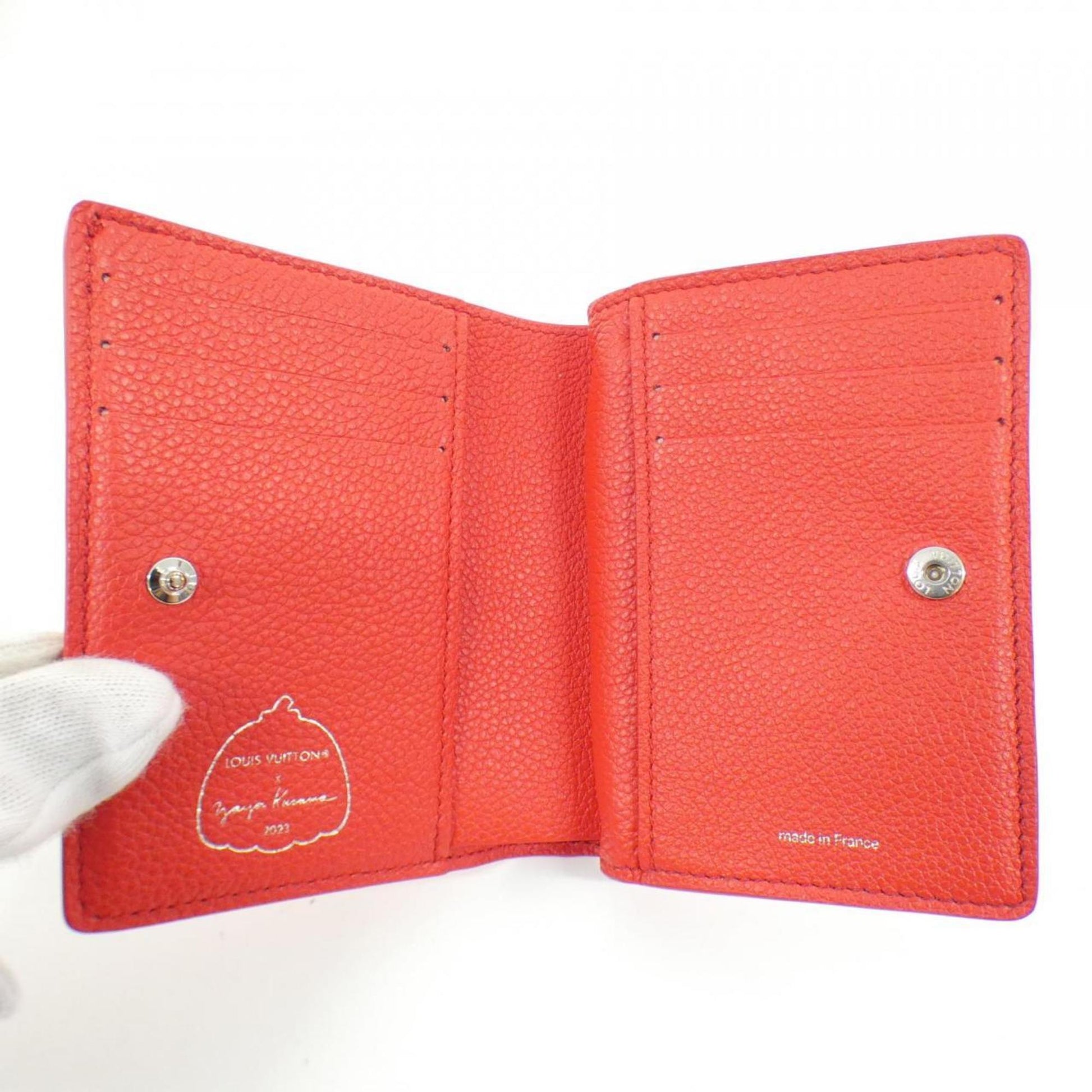 Louis Vuitton LV x YK, Red, Leather, wallet