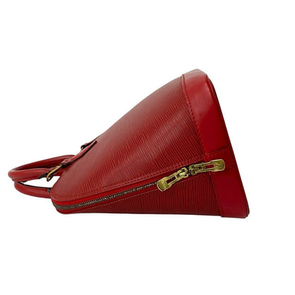 Louis Vuitton Alma, Red, Leather, tote