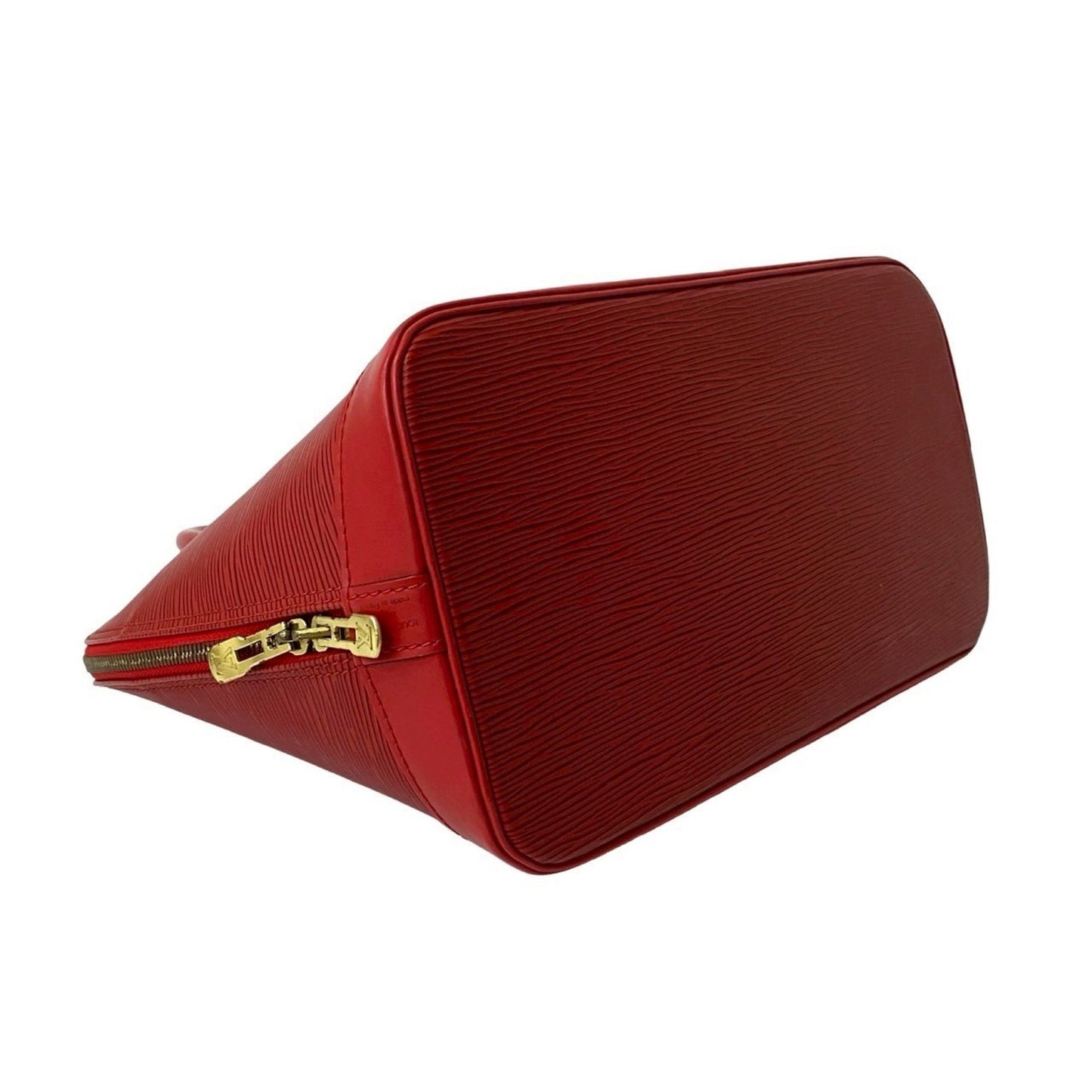 Louis Vuitton Alma, Red, Leather, tote