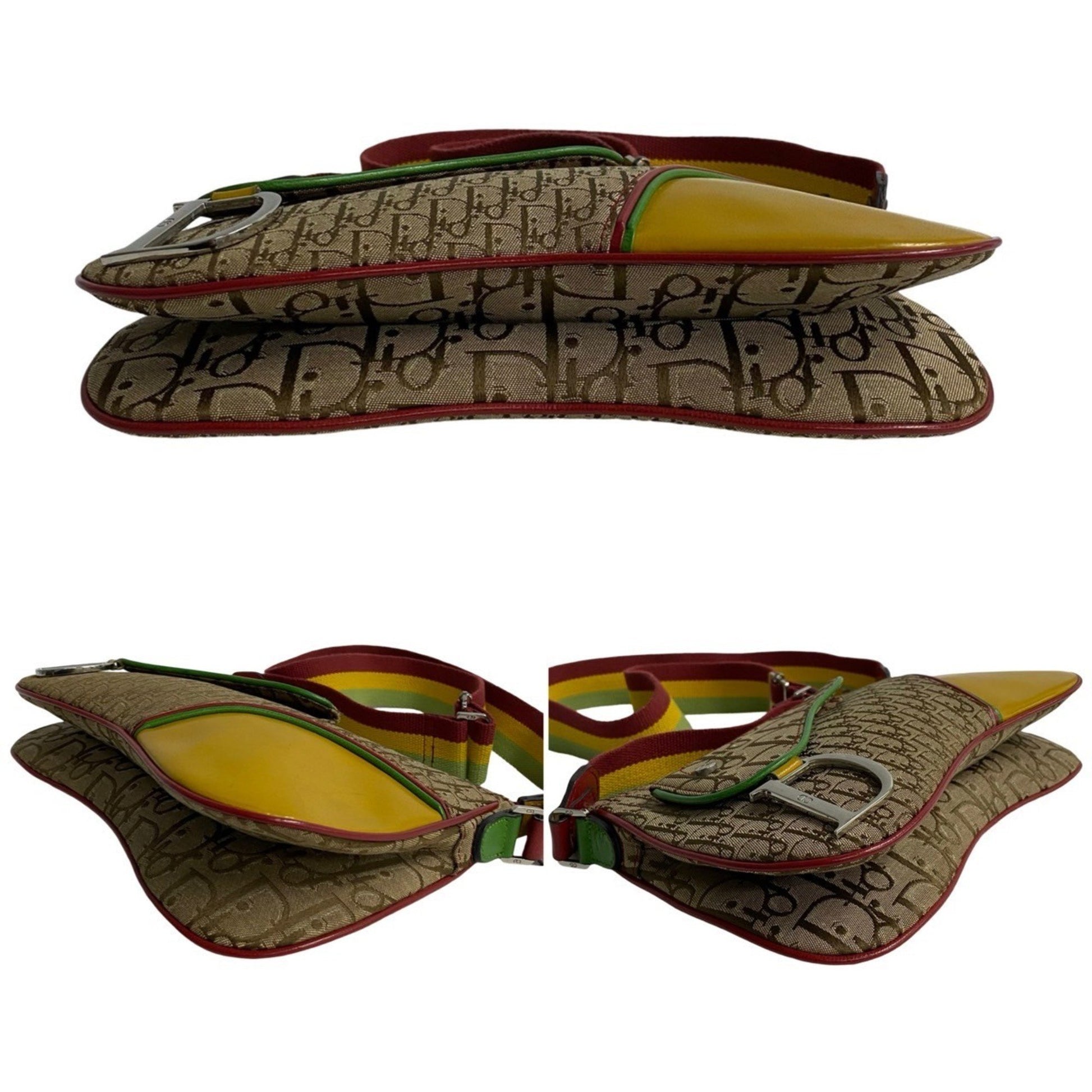 Dior Saddle, Beige, "CANVAS, LEATHER", shoulder
