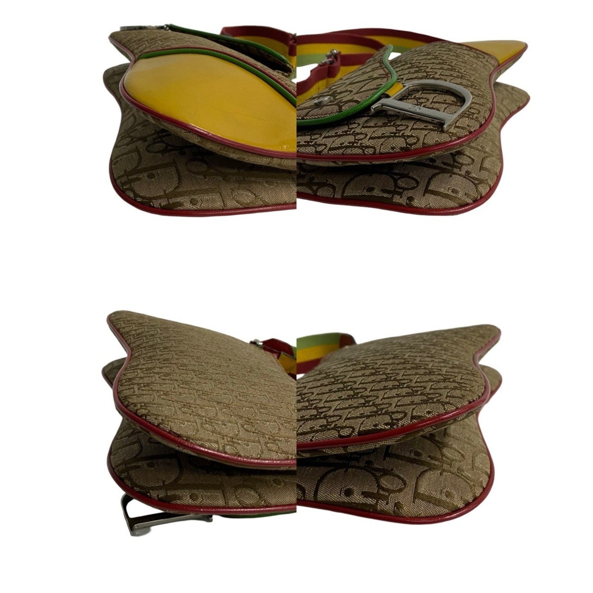 Dior Saddle, Beige, "CANVAS, LEATHER", shoulder