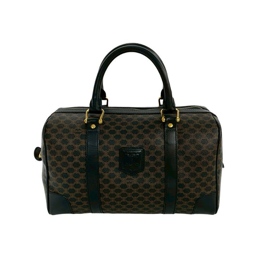 Céline Boston, Brown, Canvas, handbag