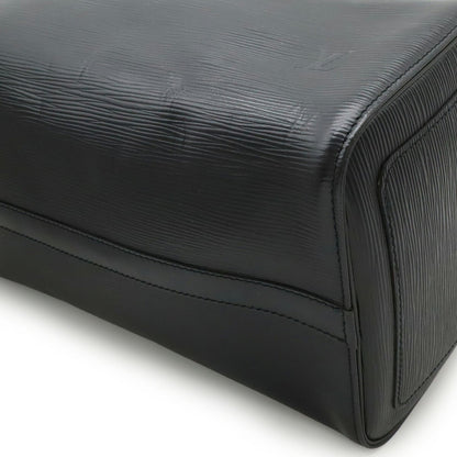 Louis Vuitton Speedy 30, Black, Leather, handbag