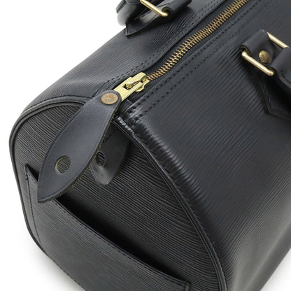 Louis Vuitton Speedy 30, Black, Leather, handbag