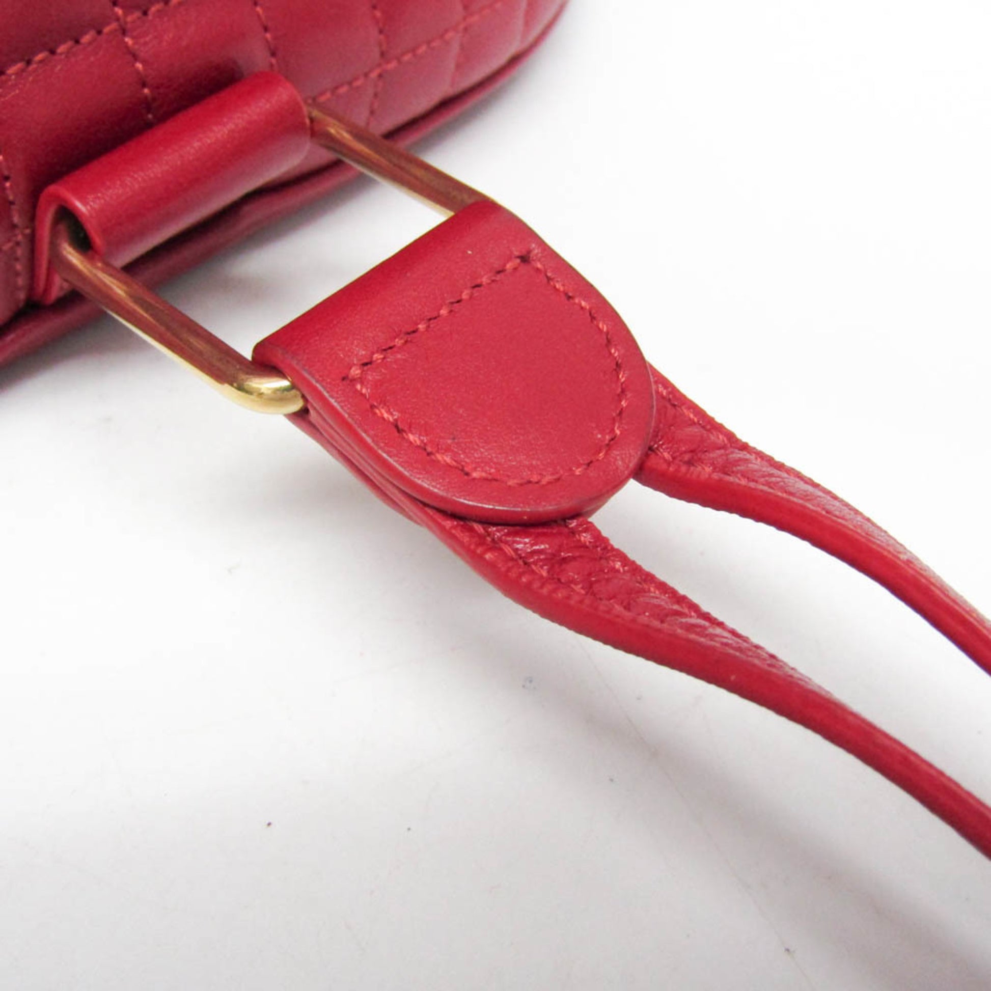 Céline C charm, Red, Leather, shoulder
