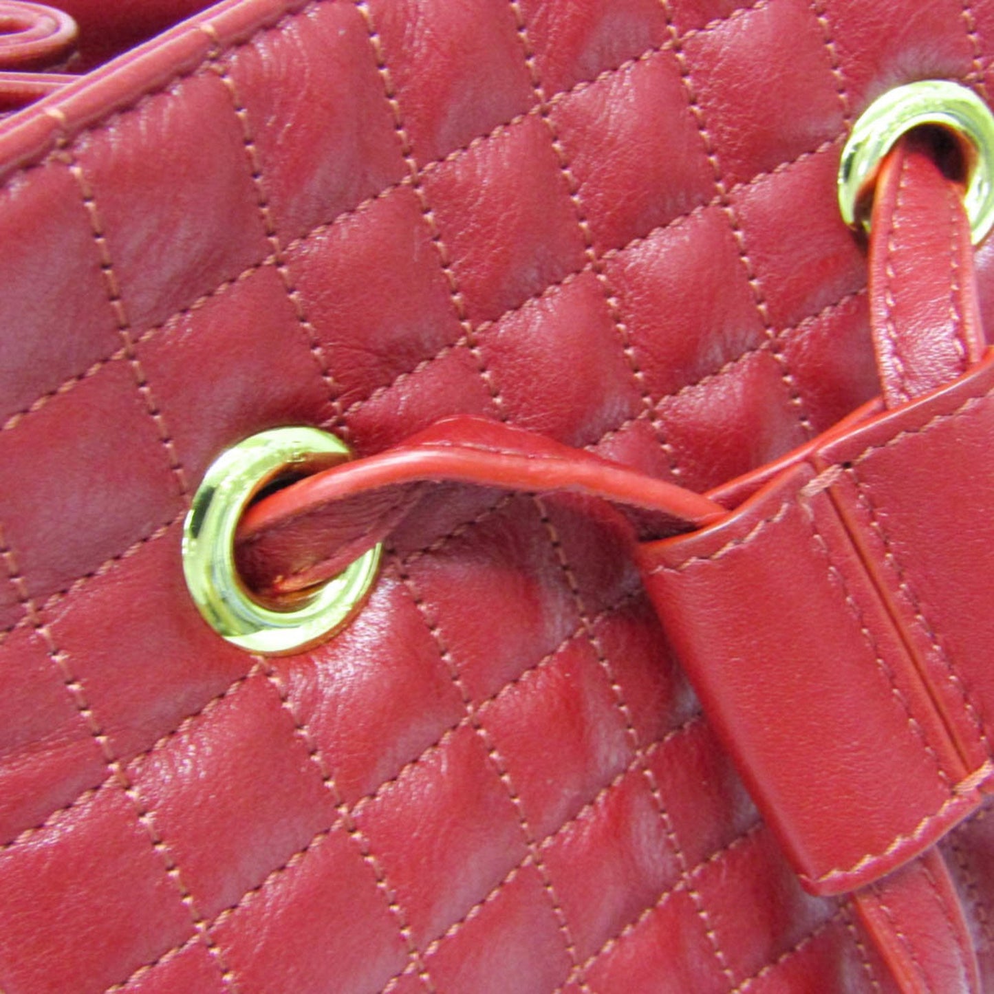 Céline C charm, Red, Leather, shoulder