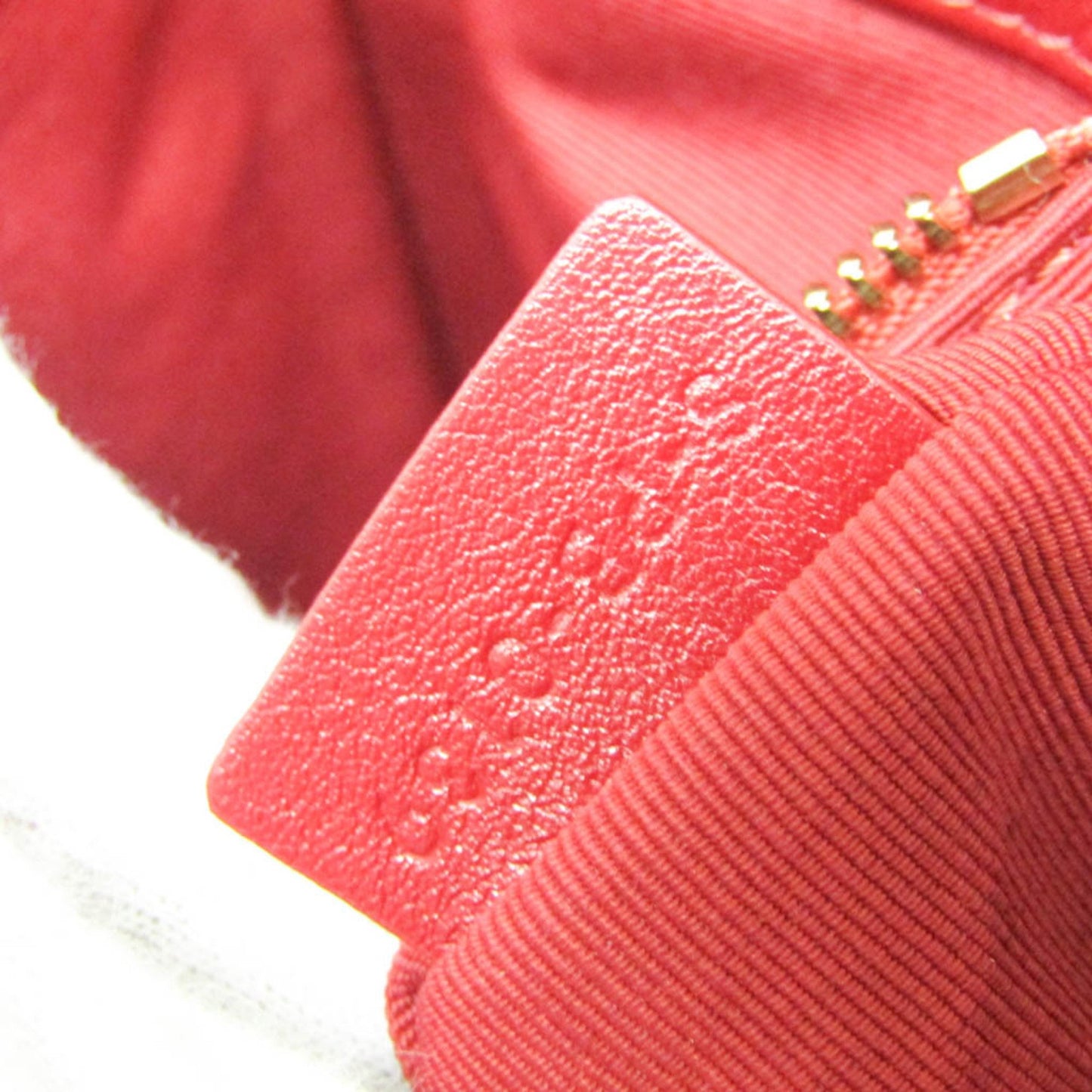 Céline C charm, Red, Leather, shoulder