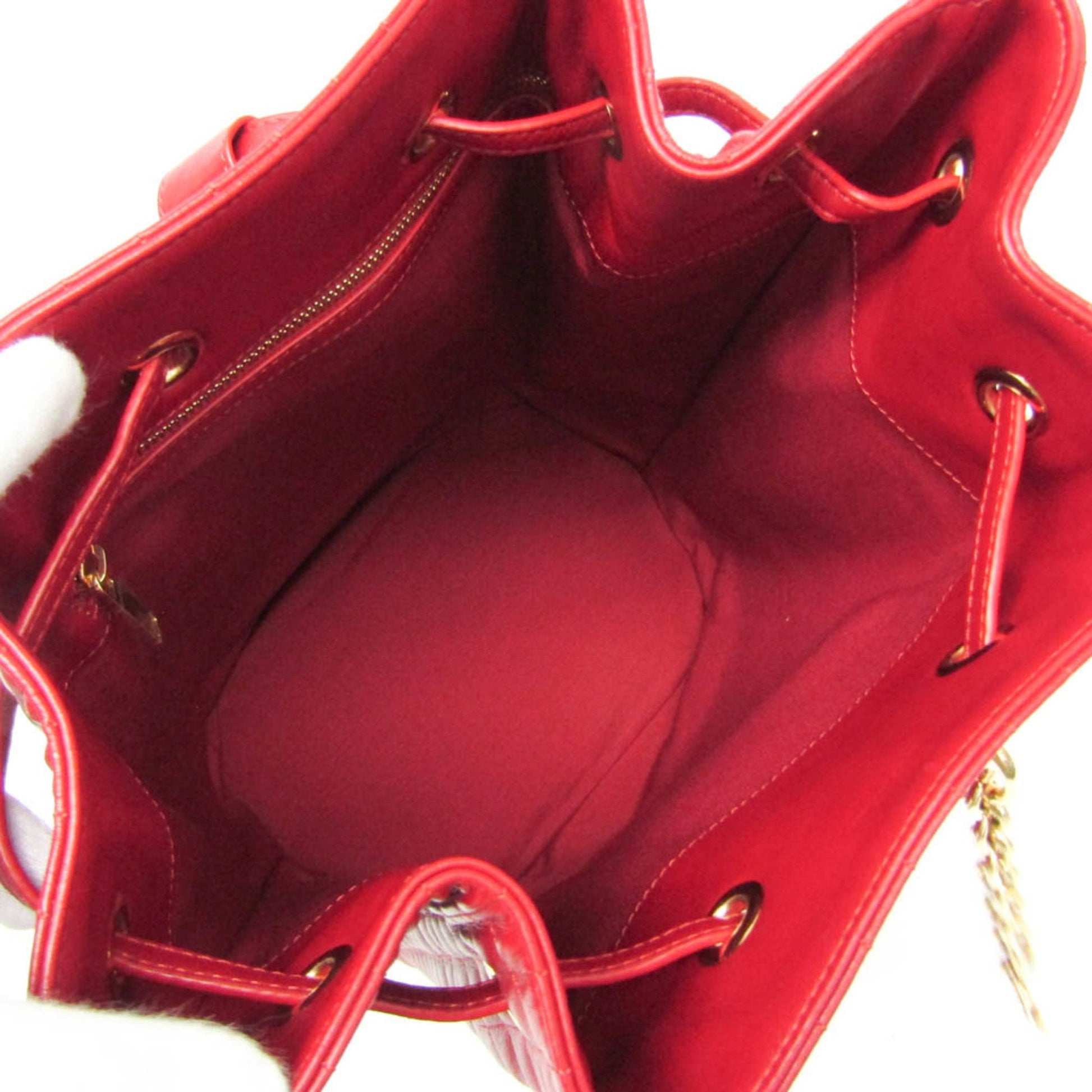 Céline C charm, Red, Leather, shoulder