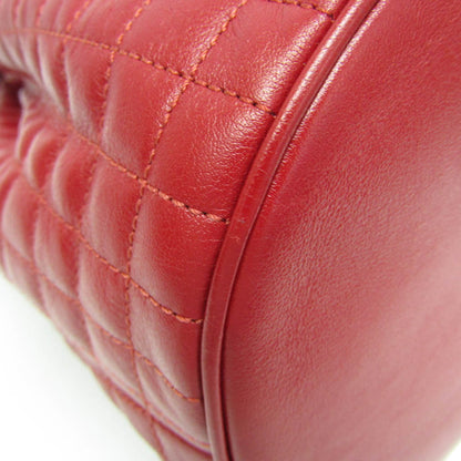 Céline C charm, Red, Leather, shoulder