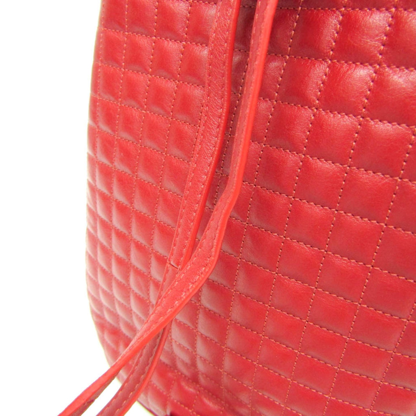 Céline C charm, Red, Leather, shoulder